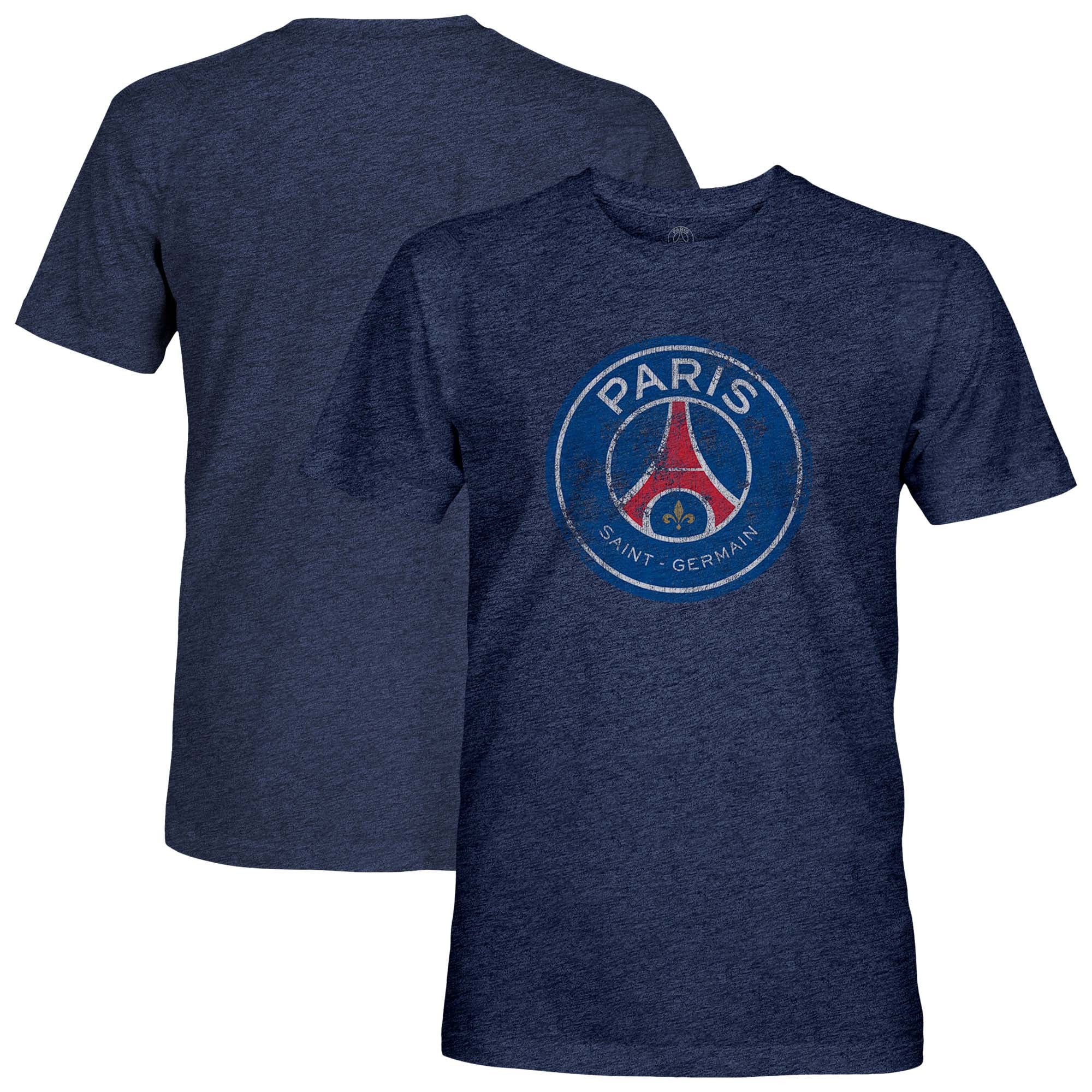 Men's 1863FC Navy Paris Saint-Germain Color Badge Vintage Tri-Blend T-Shirt