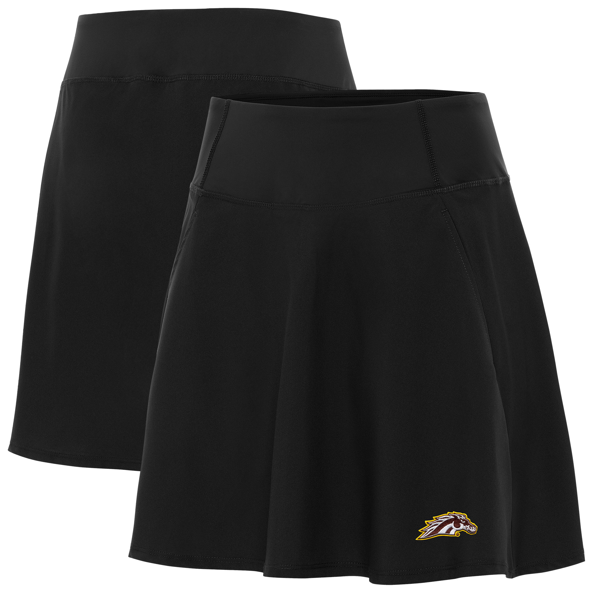Women's Antigua  Black Western Michigan Broncos Chip Skort