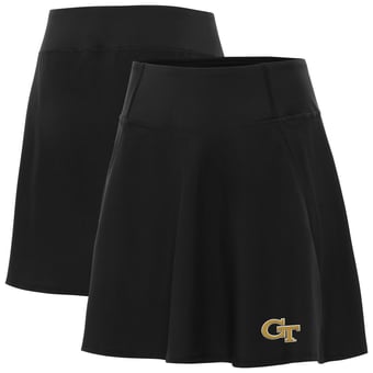 Women's Antigua  Black Georgia Tech Yellow Jackets Chip Skort