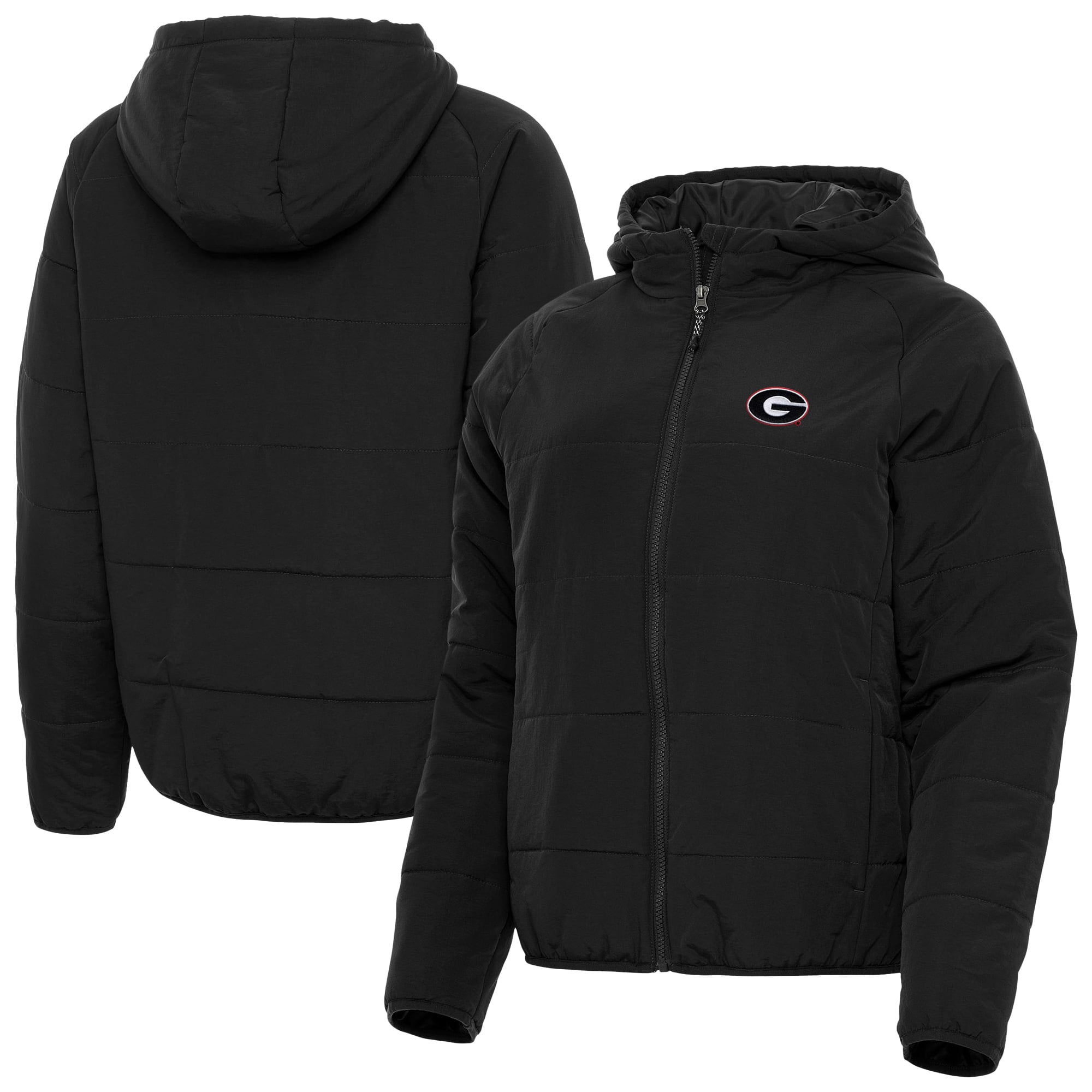 Women's Antigua  Black Georgia Bulldogs Universe Full-Zip Hoodie Jacket