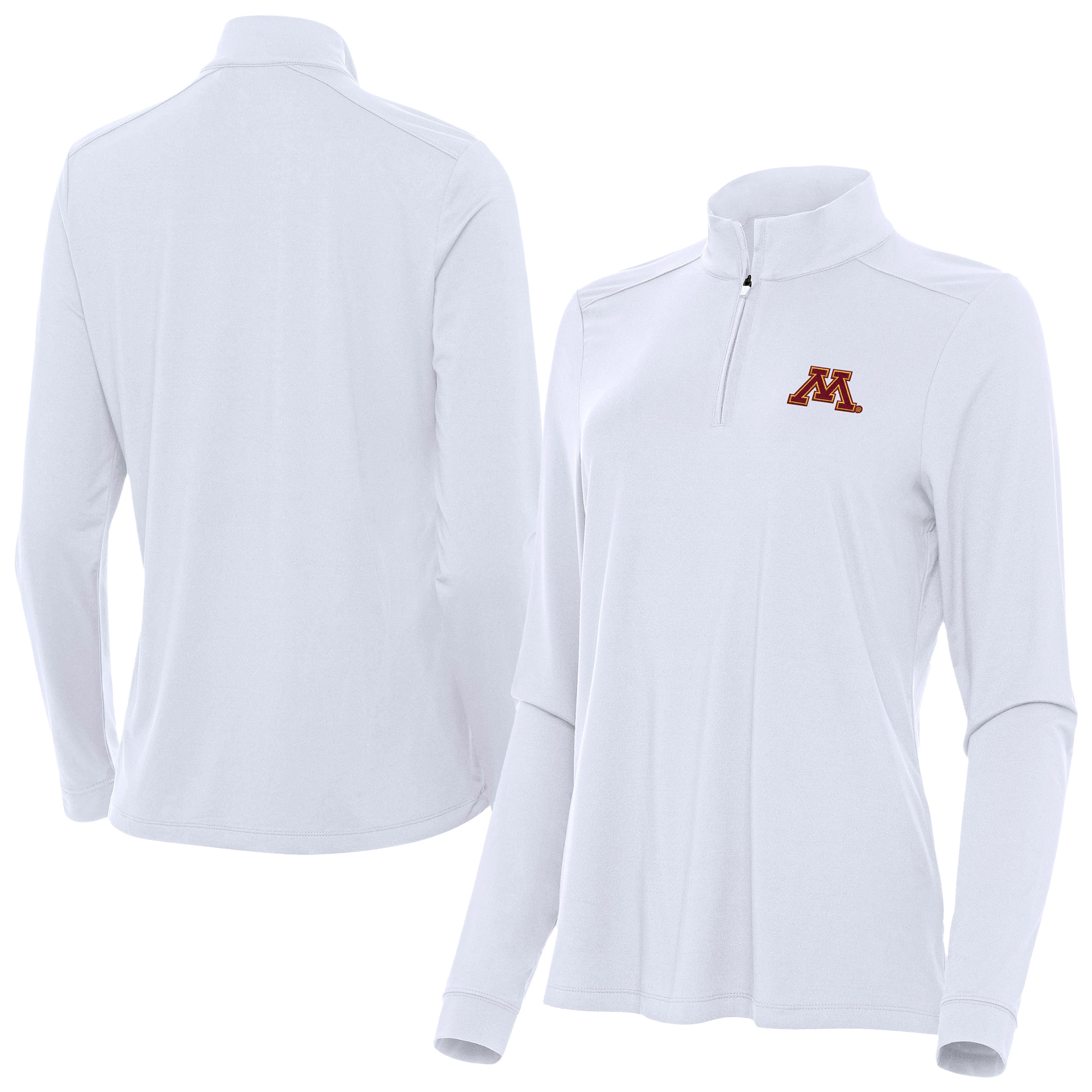 Women’s Antigua White Minnesota Golden Gophers Intent Quarter-Zip Top Women’s Antigua White Minnesota Golden Gophers Intent Quarter-Zip Top