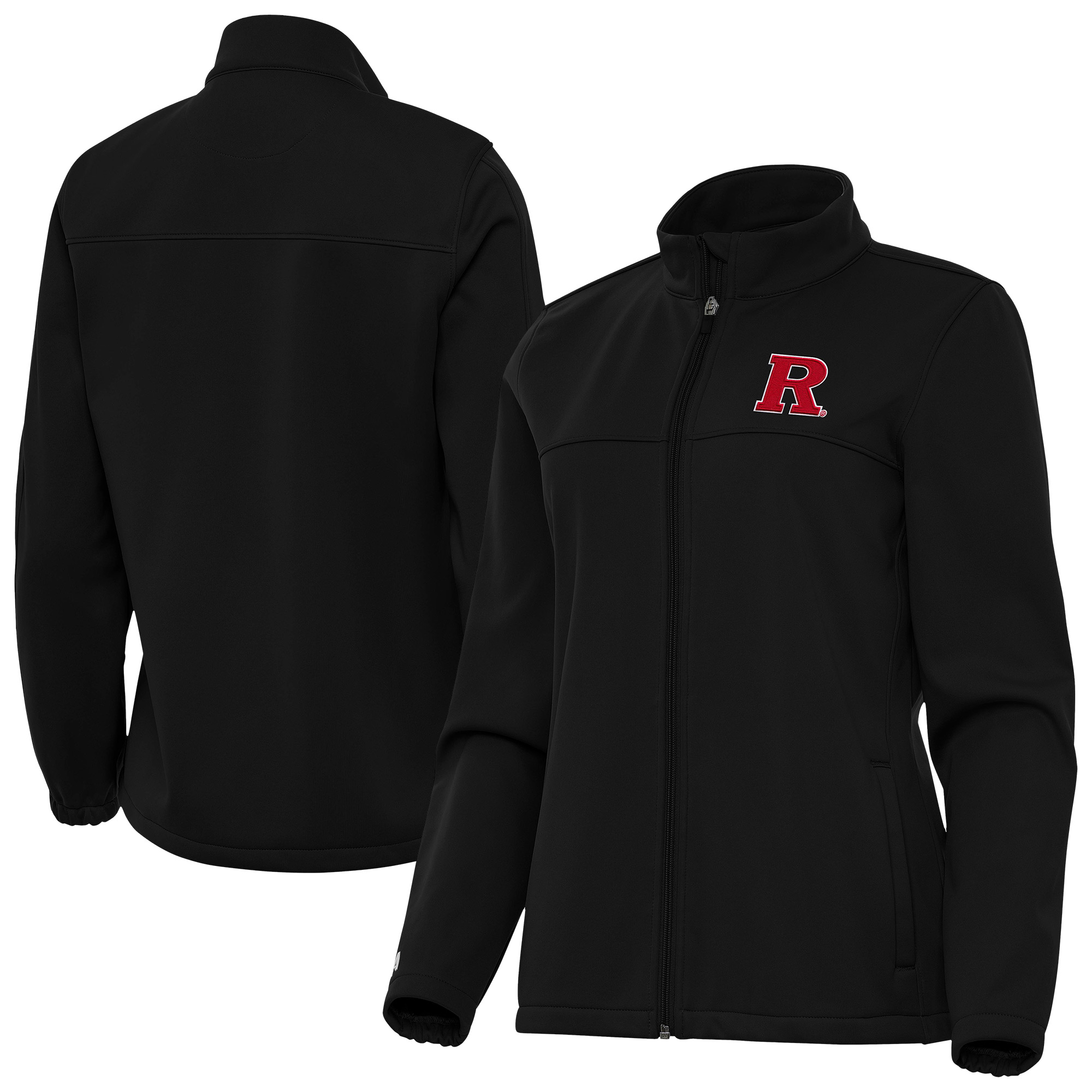 Women’s Antigua Black Rutgers Scarlet Knights Links 2 Golf Jacket