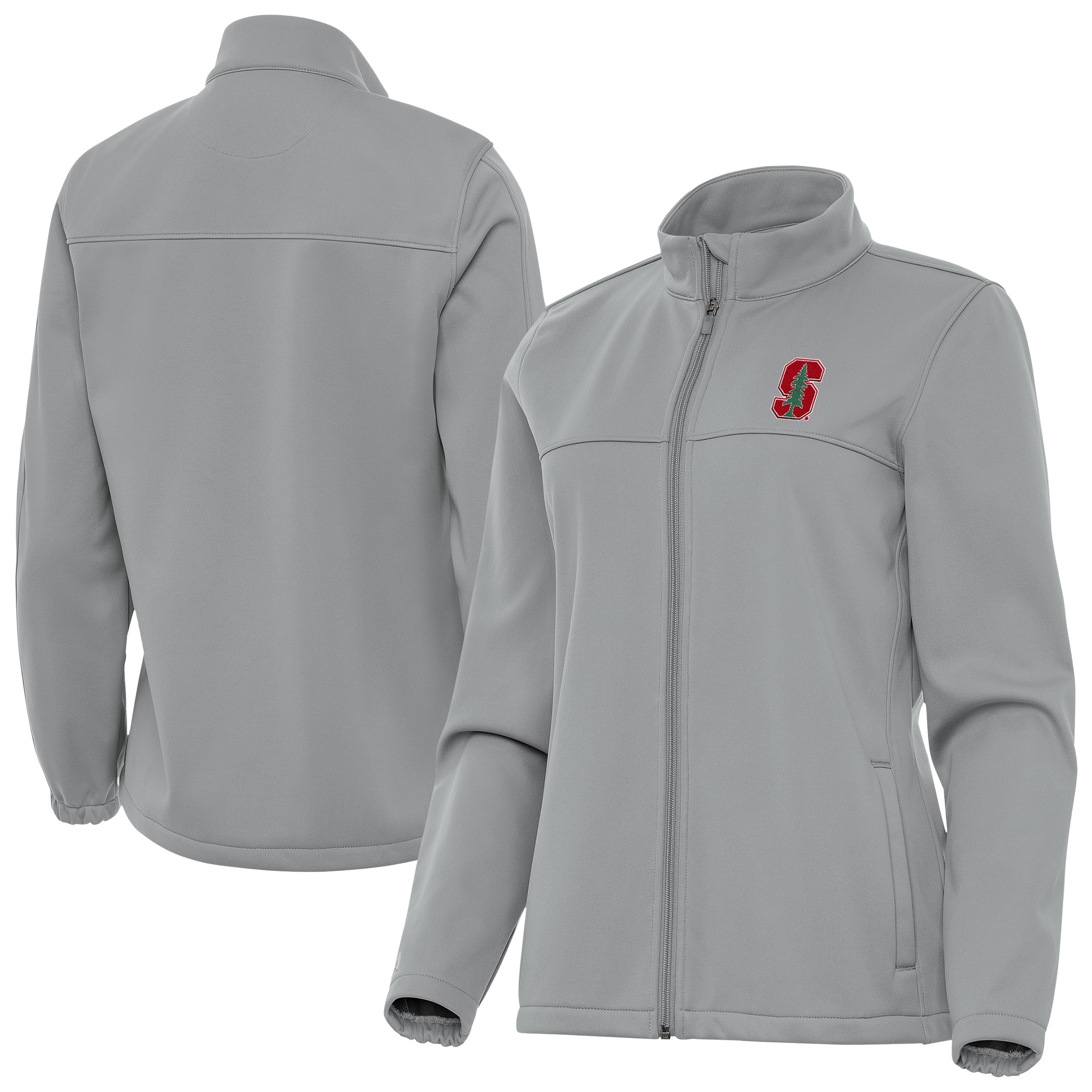 Women’s Antigua Gray Stanford Cardinal Links 2 Golf Jacket Women’s Antigua Gray Stanford Cardinal Links 2 Golf Jacket