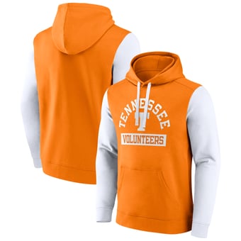 Men's Fanatics Tennessee Orange Tennessee Volunteers Extra Point Color-Block Pullover Hoodie