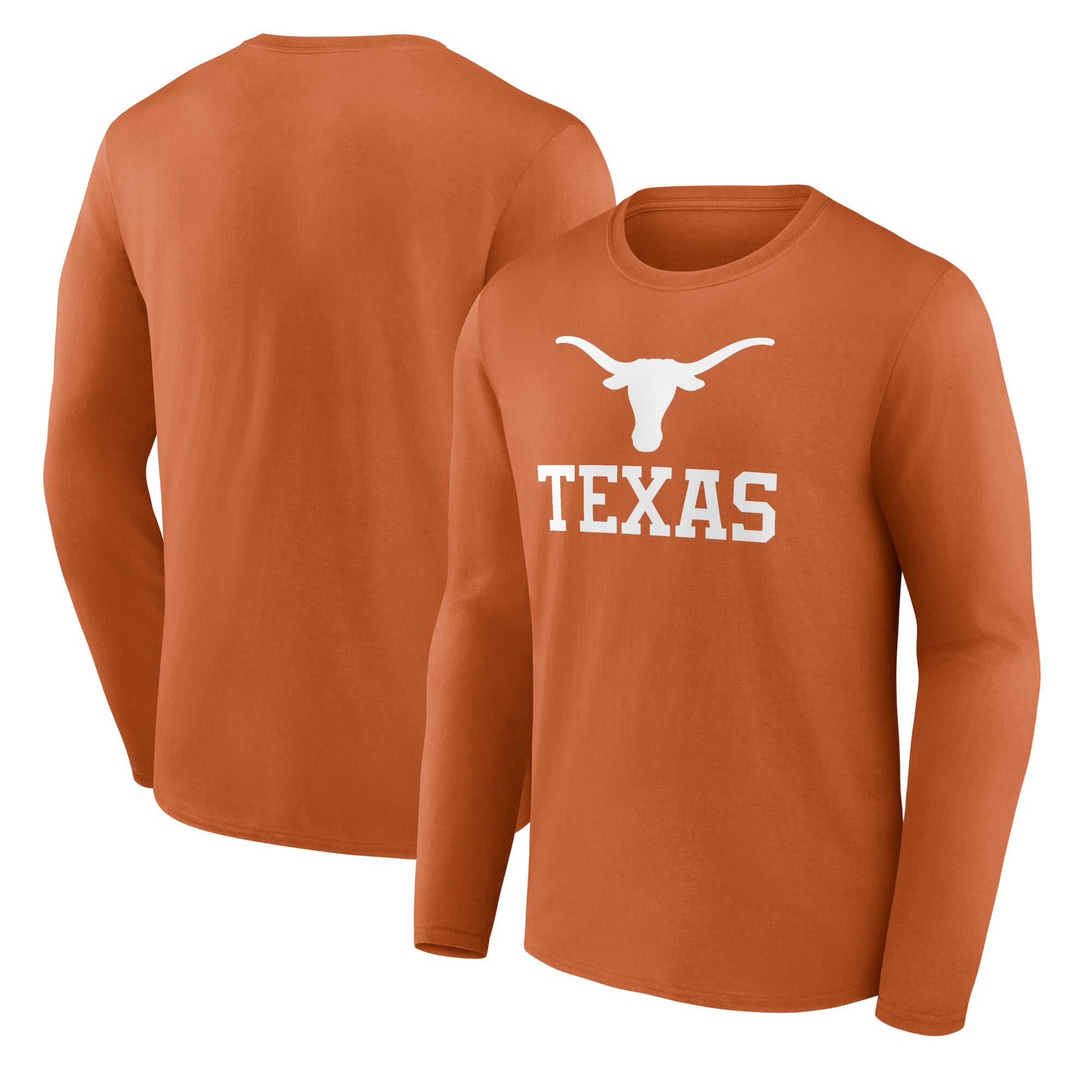 Men's Fanatics Texas Orange Texas Longhorns Team Lockup Long Sleeve T-Shirt: retailer-supplied image