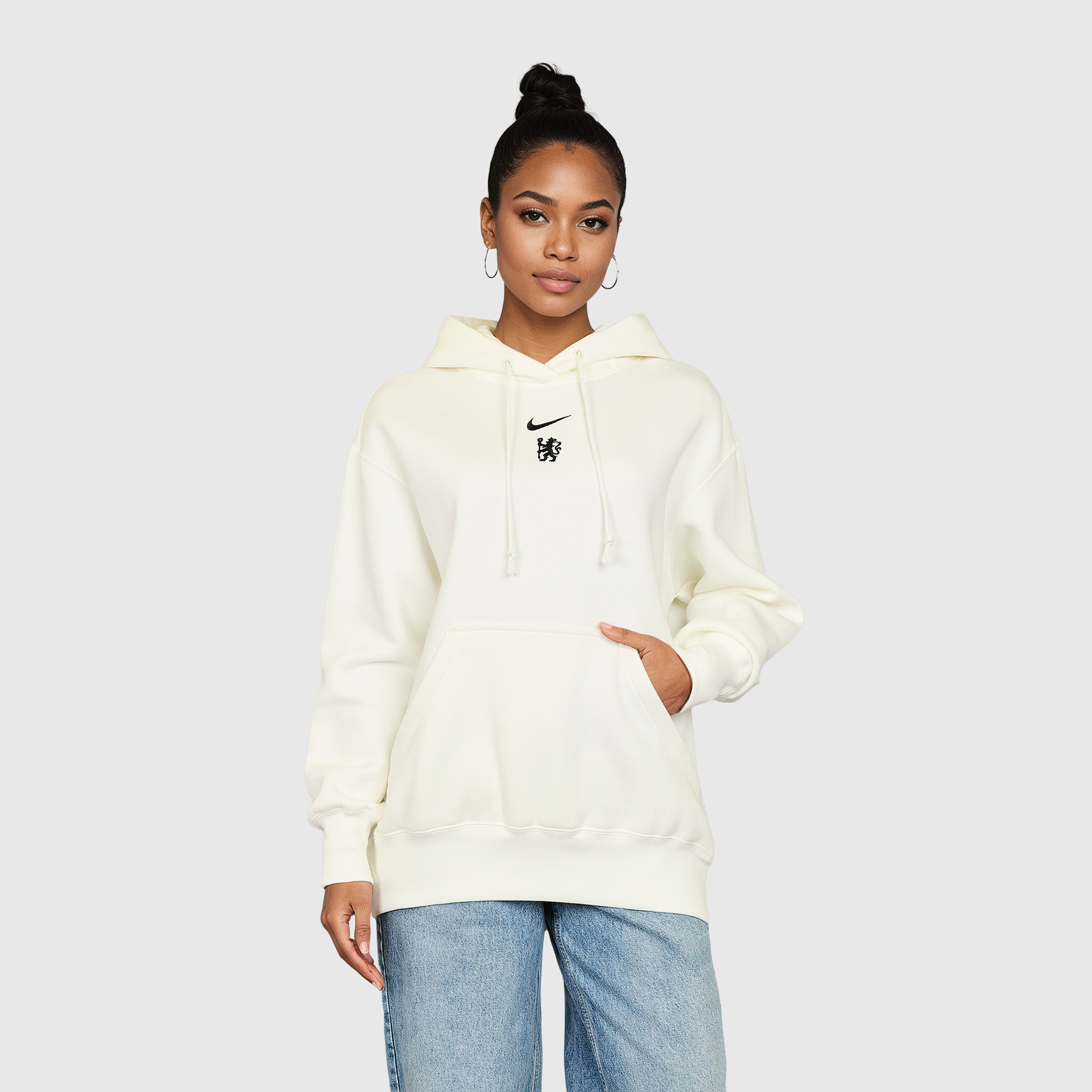 Sudadera con capucha Chelsea Nike Phoenix Fleece - Vela - Mujer
