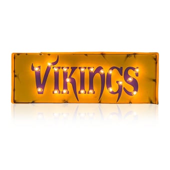 Imperial Minnesota Vikings 25" x 9" Lighted Recycled Metal Street Sign