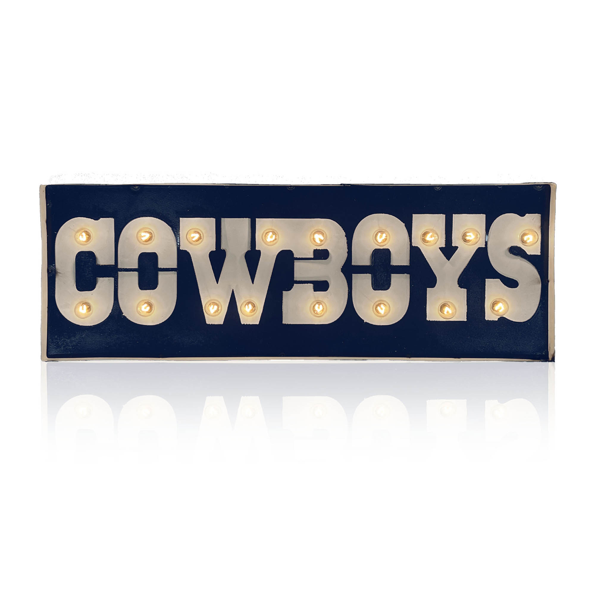 Imperial Dallas Cowboys 25" x 9" Lighted Recycled Metal Street Sign
