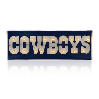Imperial Dallas Cowboys 25" x 9" Lighted Recycled Metal Street Sign