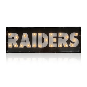 Imperial Las Vegas Raiders 25" x 9" Lighted Recycled Metal Street Sign