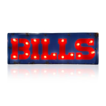 Imperial Buffalo Bills 25" x 9" Lighted Recycled Metal Street Sign