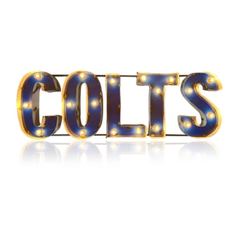 Imperial Indianapolis Colts 29" x 9" Lighted Recycled Metal Sign