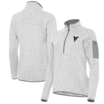Women's Antigua Heather Gray Golden State Valkyries Fortune Half-Zip Pullover Jacket