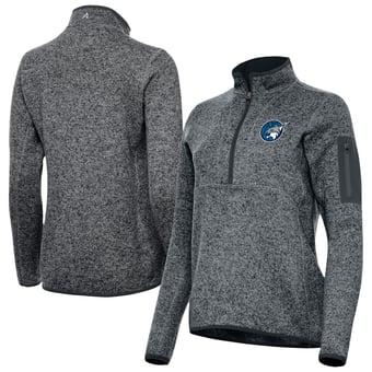 Women's Antigua Heather Gray Minnesota Lynx Fortune Half-Zip Pullover Jacket