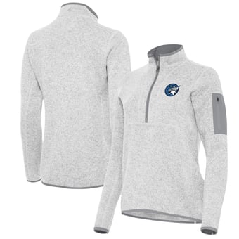 Women's Antigua Heather Gray Minnesota Lynx Fortune Half-Zip Pullover Jacket