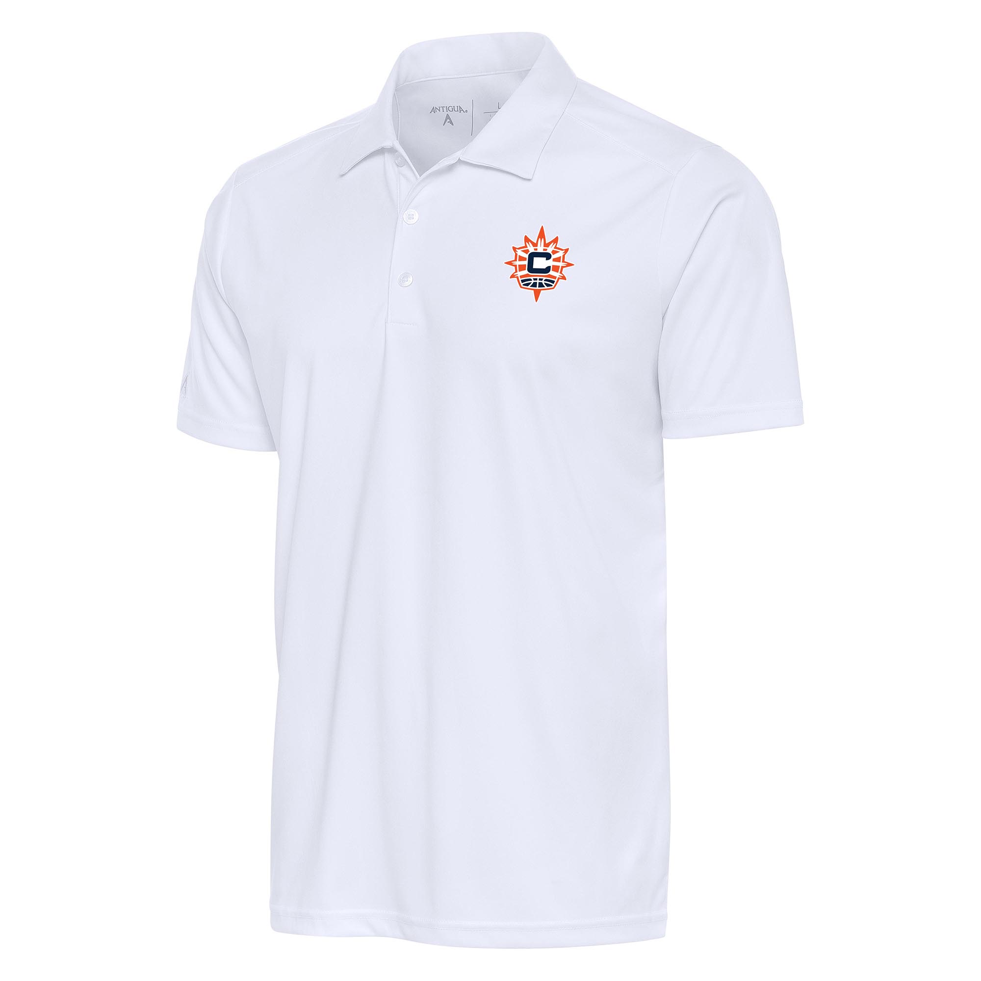 Men’s Antigua White Connecticut Sun Tribute Polo Men’s Antigua White Connecticut Sun Tribute Polo