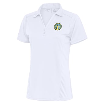 Women's Antigua White Chicago Sky Tribute Polo