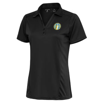 Women's Antigua Charcoal Chicago Sky Tribute Polo