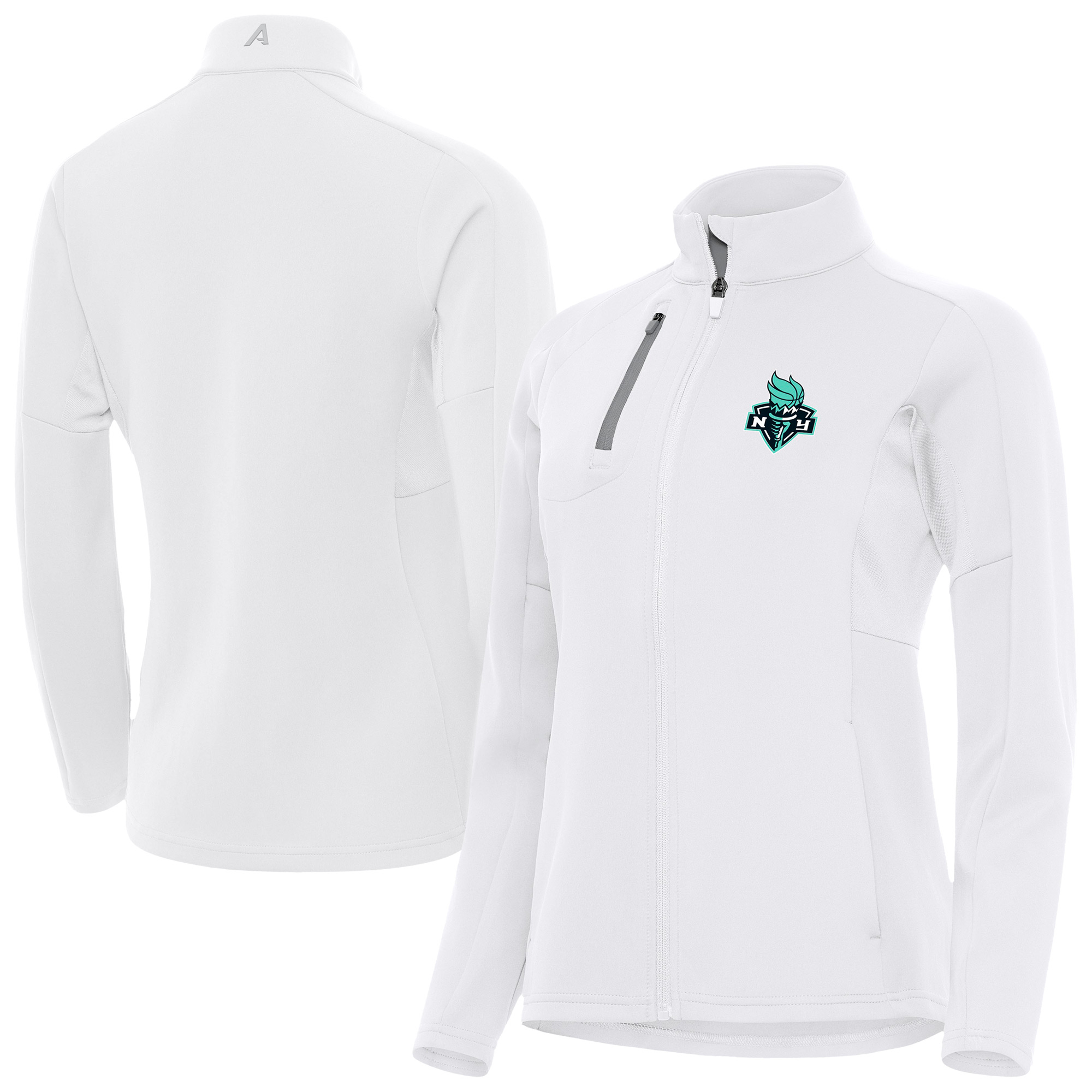 Women’s Antigua White New York Liberty Generation Full-Zip Jacket Women’s Antigua White New York Liberty Generation Full-Zip Jacket