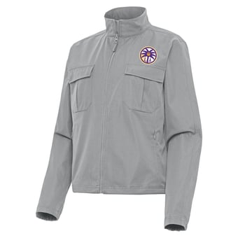 Women's Antigua Gray Los Angeles Sparks Even Par Full-Zip Jacket