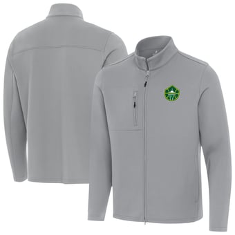 Men's Antigua Gray Seattle Storm Objection Full-Zip Jacket