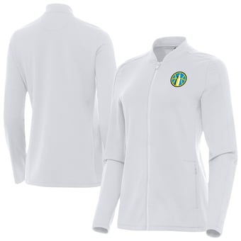 Women's Antigua White Chicago Sky Continual Full-Zip Jacket