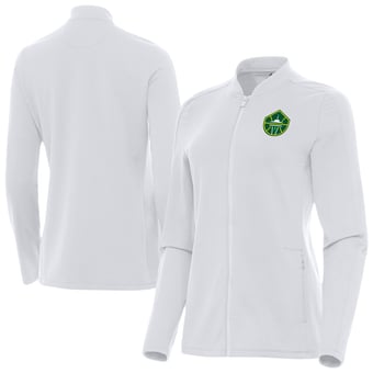 Women's Antigua White Seattle Storm Continual Full-Zip Jacket