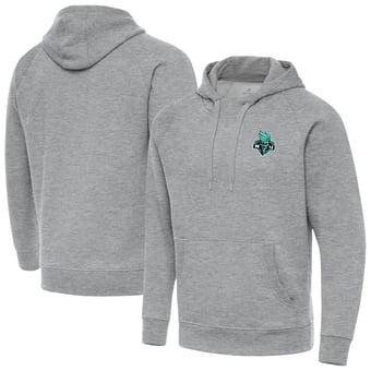 Men's Antigua Heather Gray New York Liberty Big & Tall Victory Raglan Pullover Hoodie