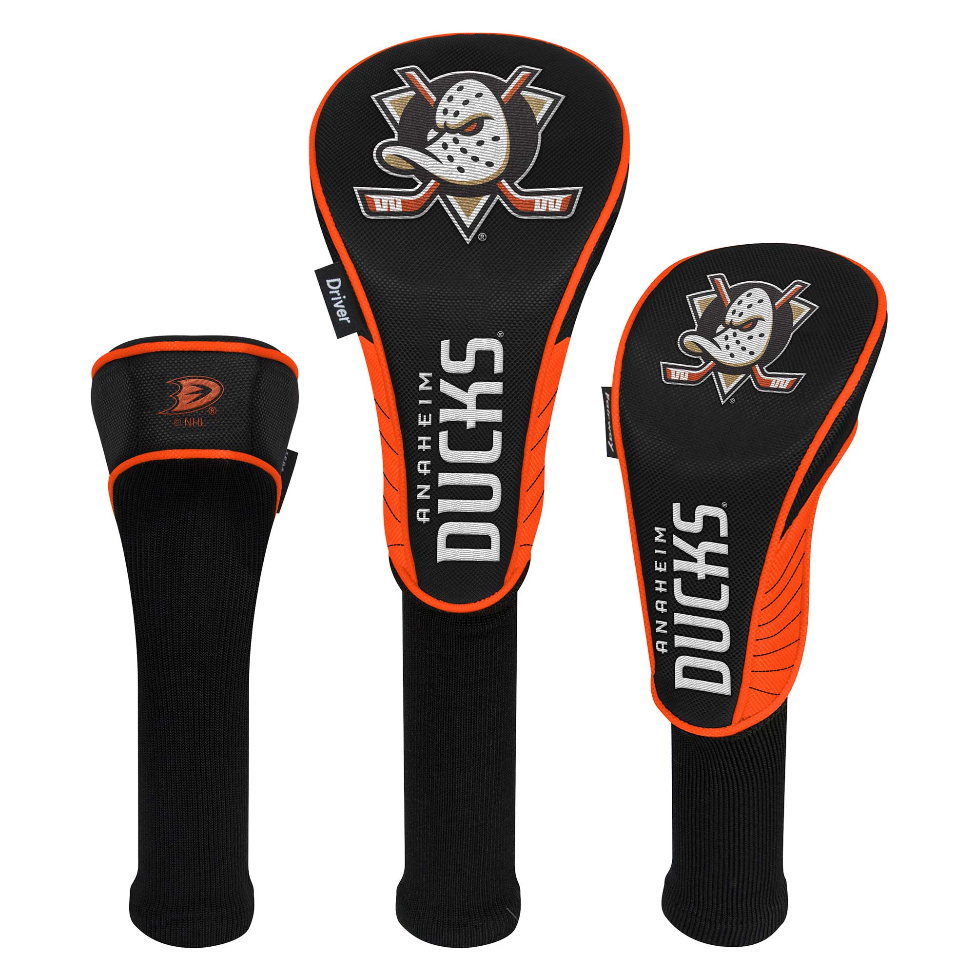 WinCraft Anaheim Ducks 3-Pack Golf Club Headcovers Set WinCraft Anaheim Ducks 3-Pack Golf Club Headcovers Set