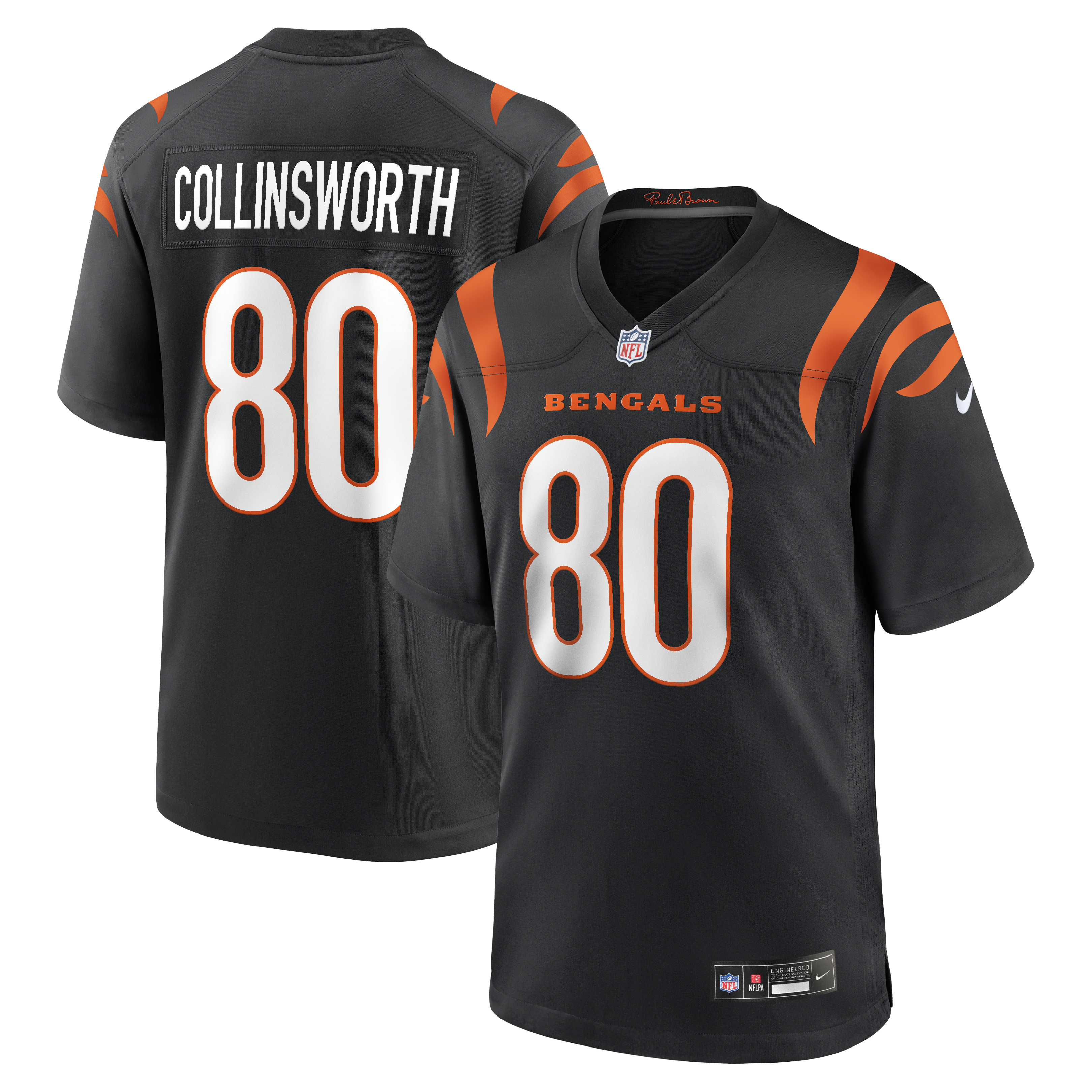 Men's Nike Cris Collinsworth  Black Cincinnati Bengals Team Retired Player Game Jersey