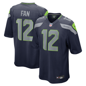 Men's Nike 12s College Navy Seattle Seahawks Team Game Jersey