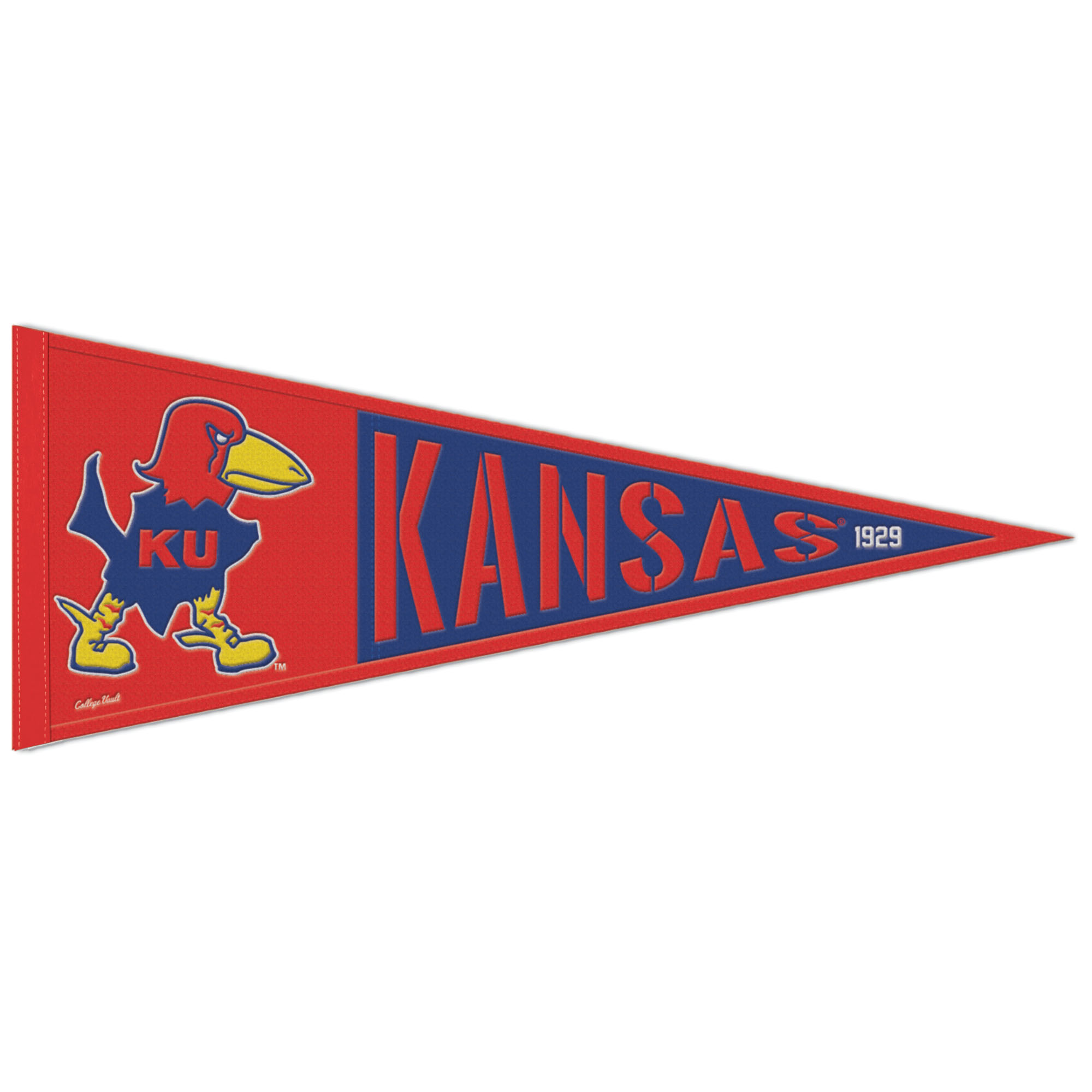 WinCraft Kansas Jayhawks 13″ x 32″ Retro Logo Wool Pennant WinCraft Kansas Jayhawks 13″ x 32″ Retro Logo Wool Pennant
