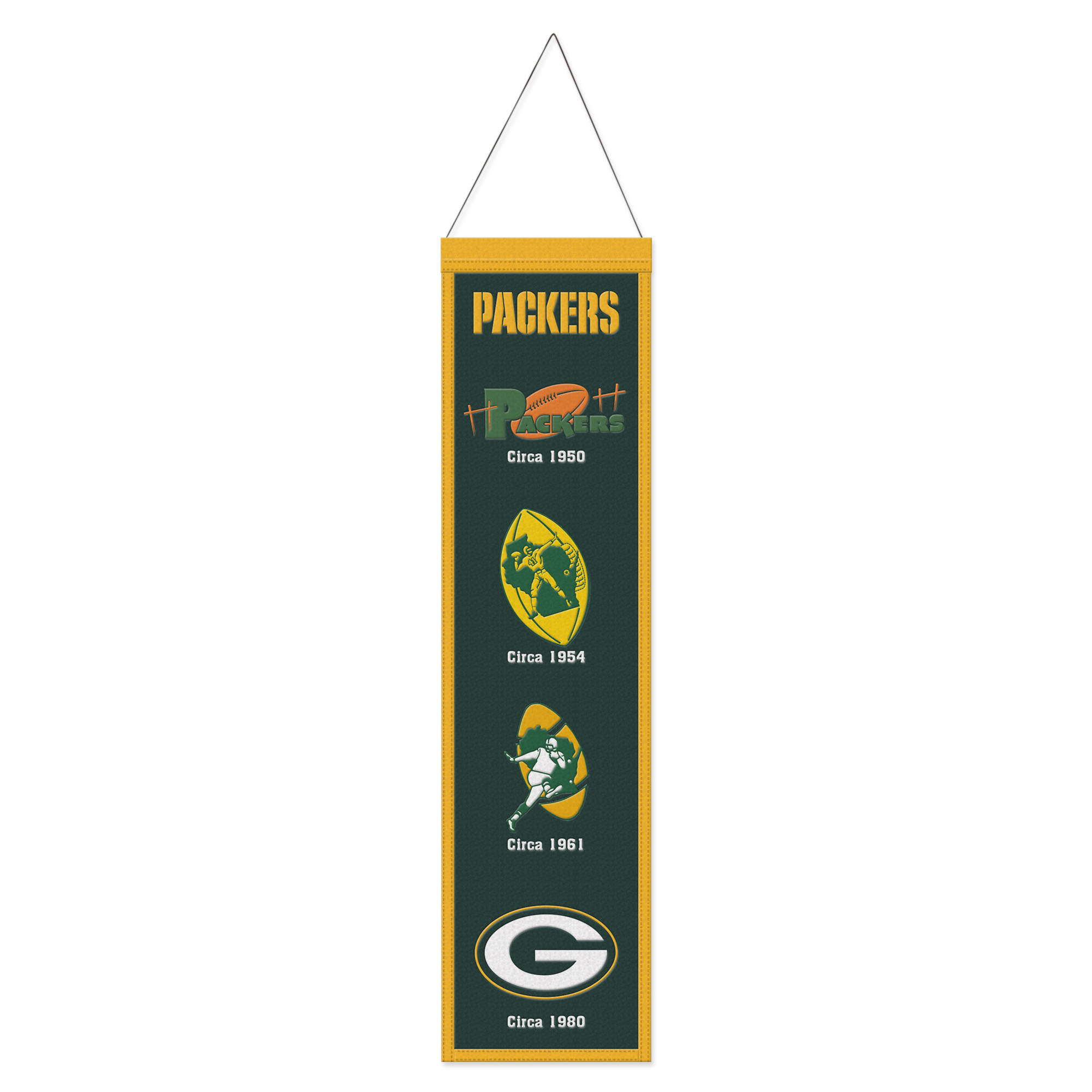 WinCraft Green Bay Packers 8" x 32" Wool Evolution Banner