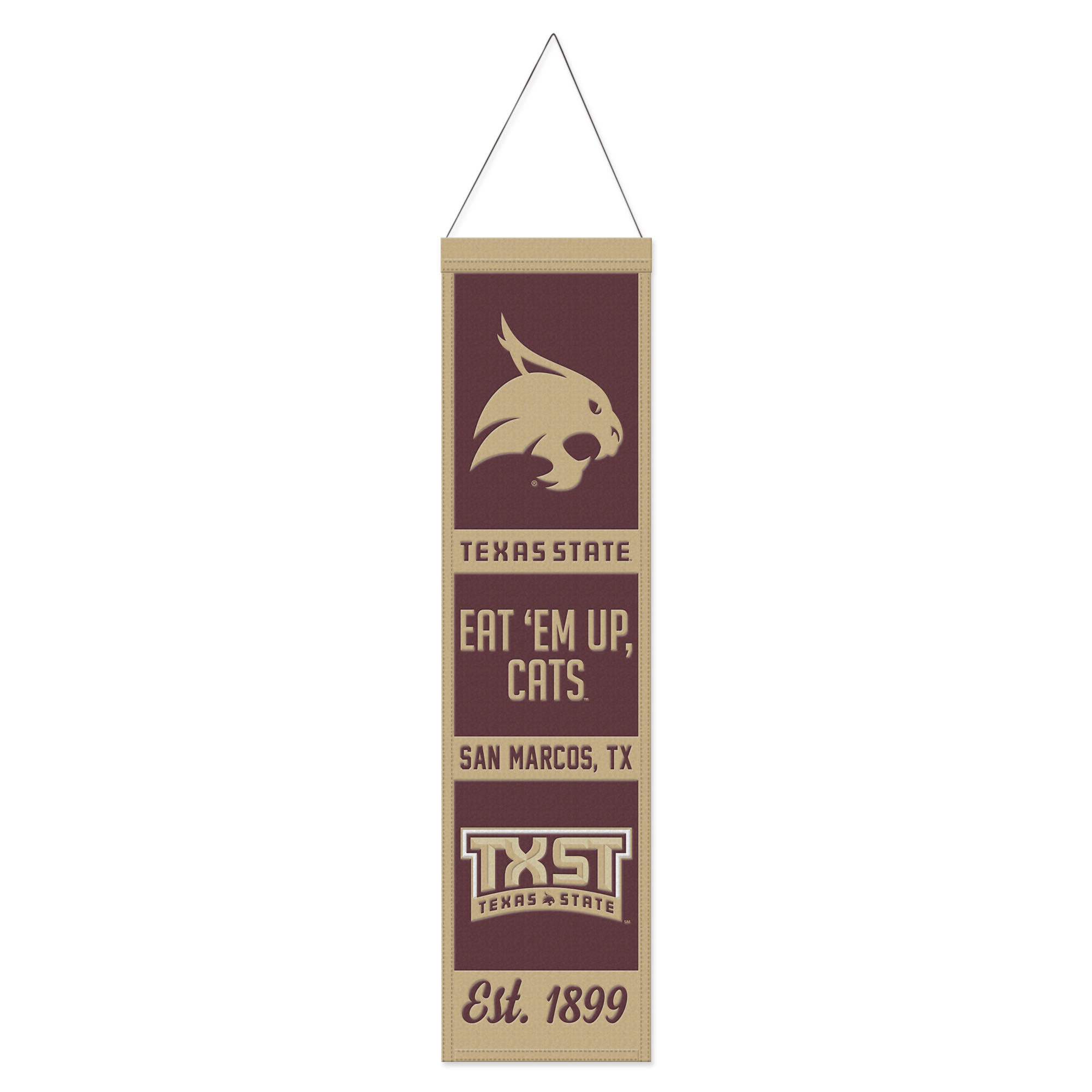 WinCraft Texas State Bobcats 8" x 32" Wool Evolution Banner