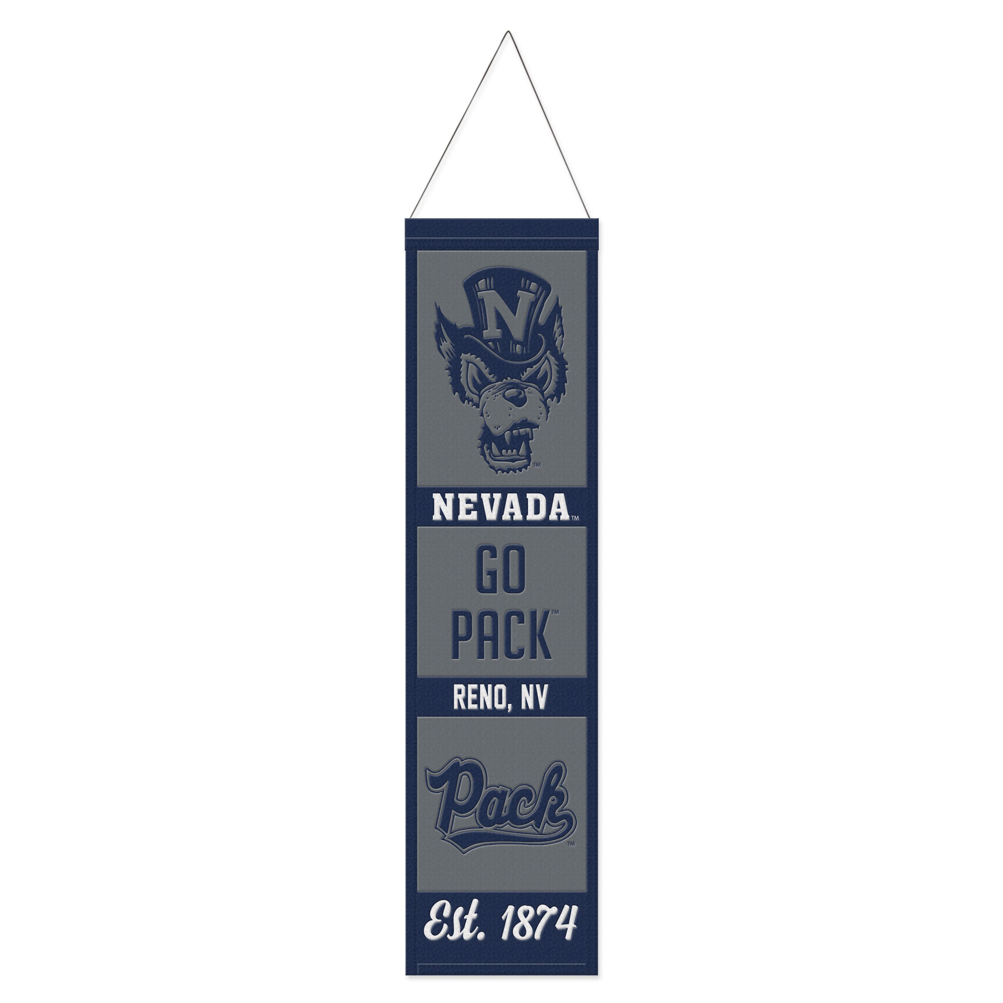 WinCraft Nevada Wolf Pack 8" x 32" Wool Evolution Banner