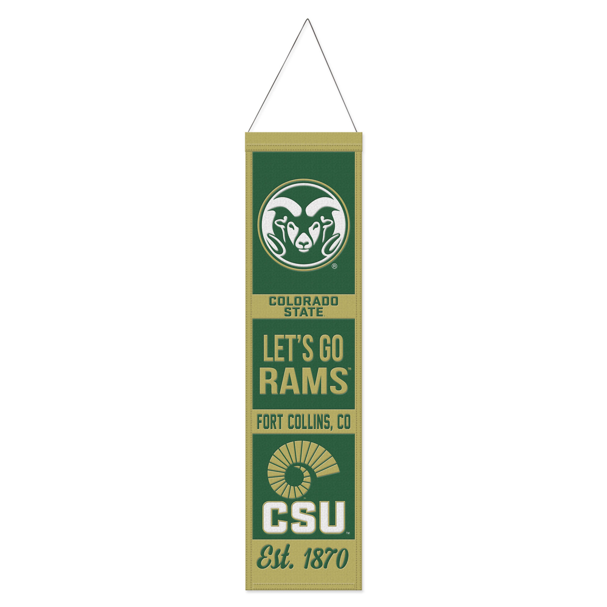 WinCraft Colorado State Rams 8" x 32" Wool Evolution Banner