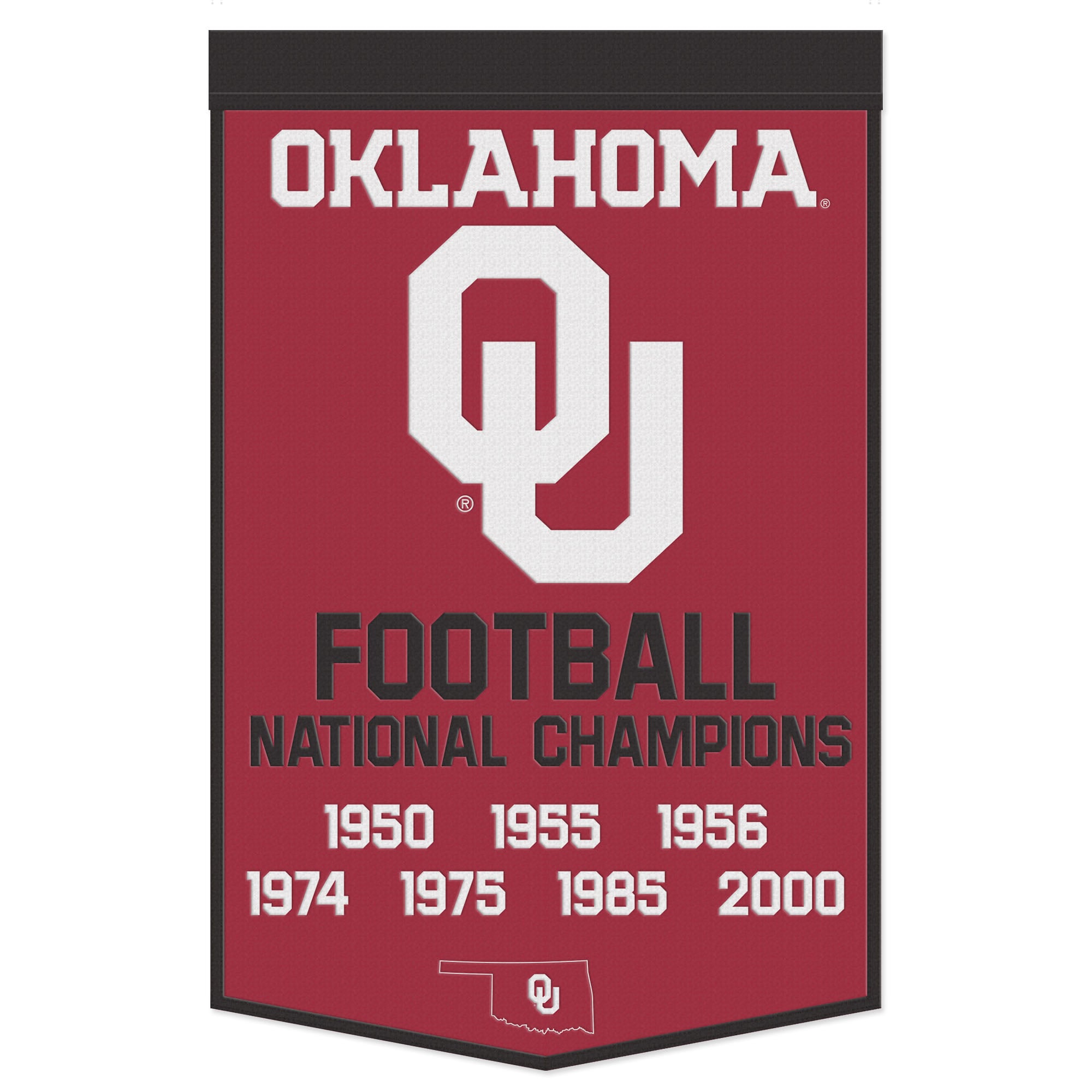 WinCraft Oklahoma Sooners 24" x 38" Wool Championship Banner