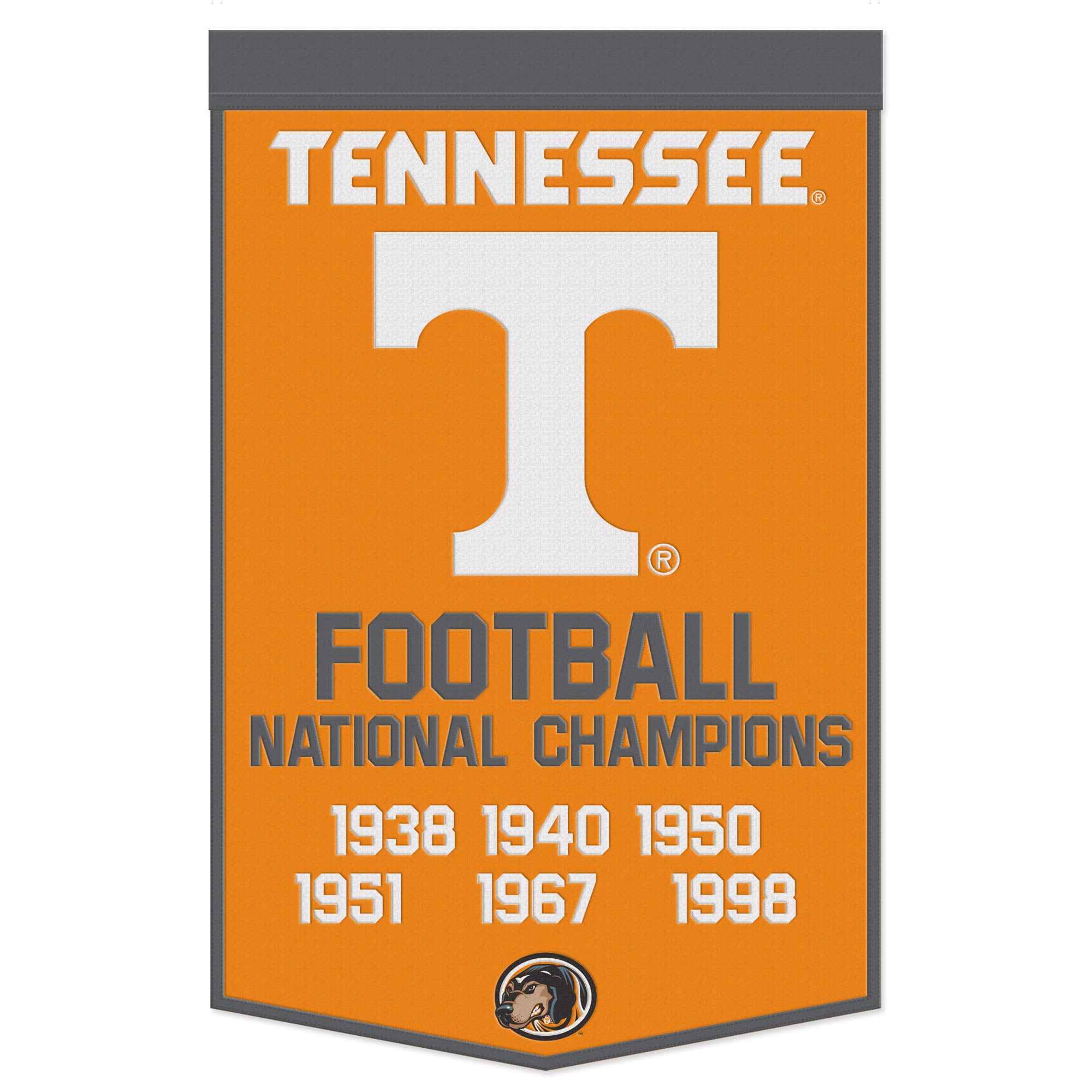 WinCraft Tennessee Volunteers 24" x 38" Wool Championship Banner