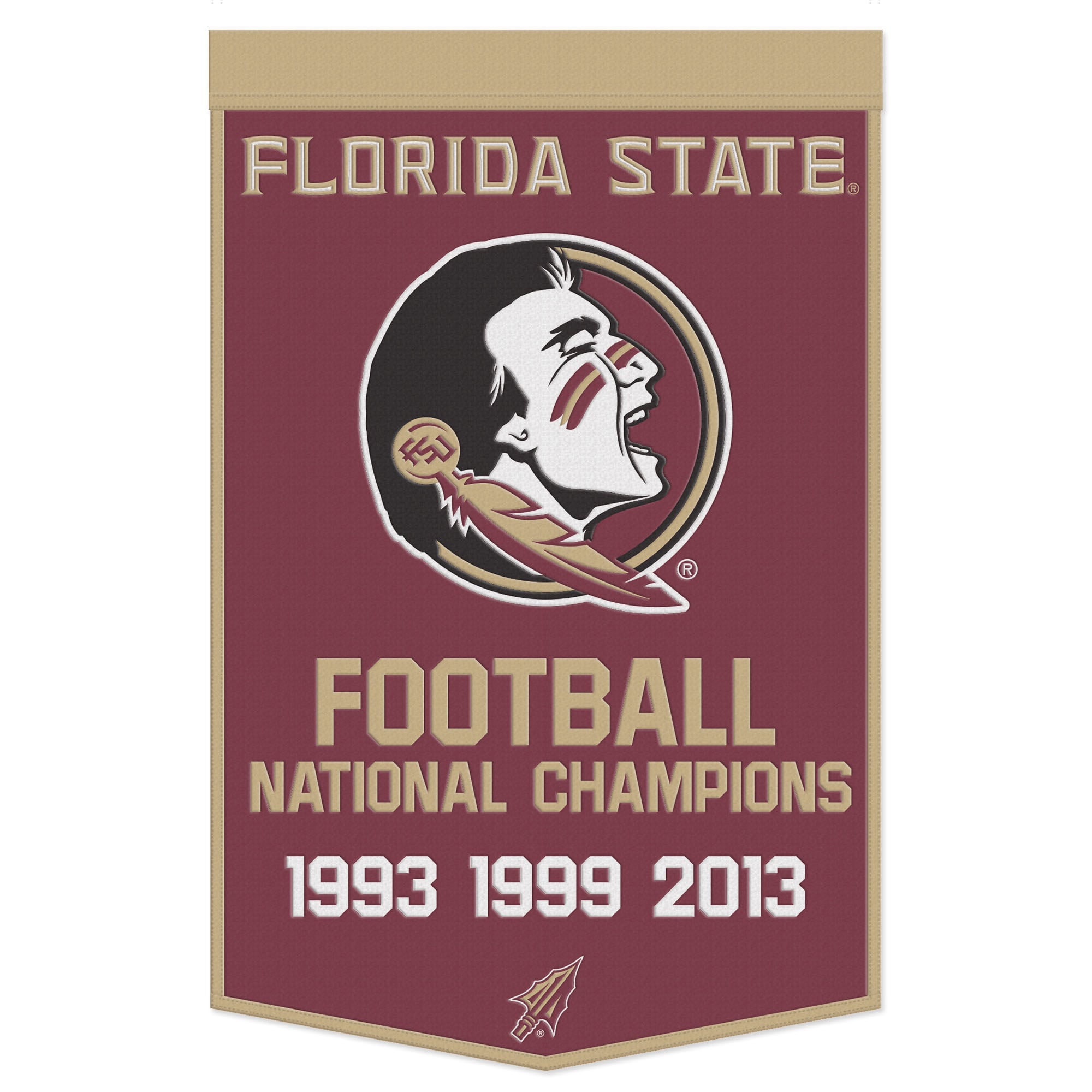 WinCraft Florida State Seminoles 24" x 38" Wool Championship Banner