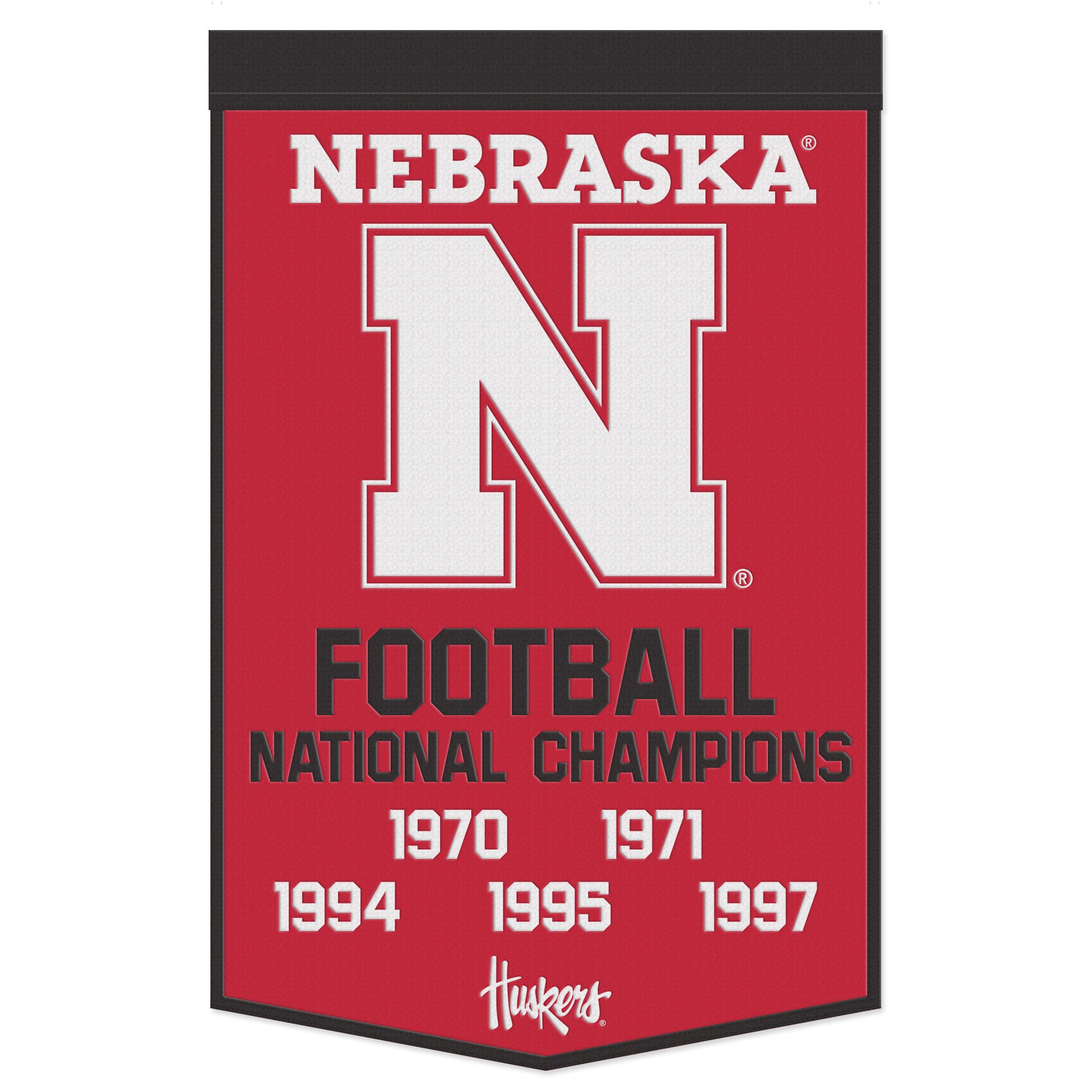 WinCraft Nebraska Huskers 24" x 38" Wool Championship Banner