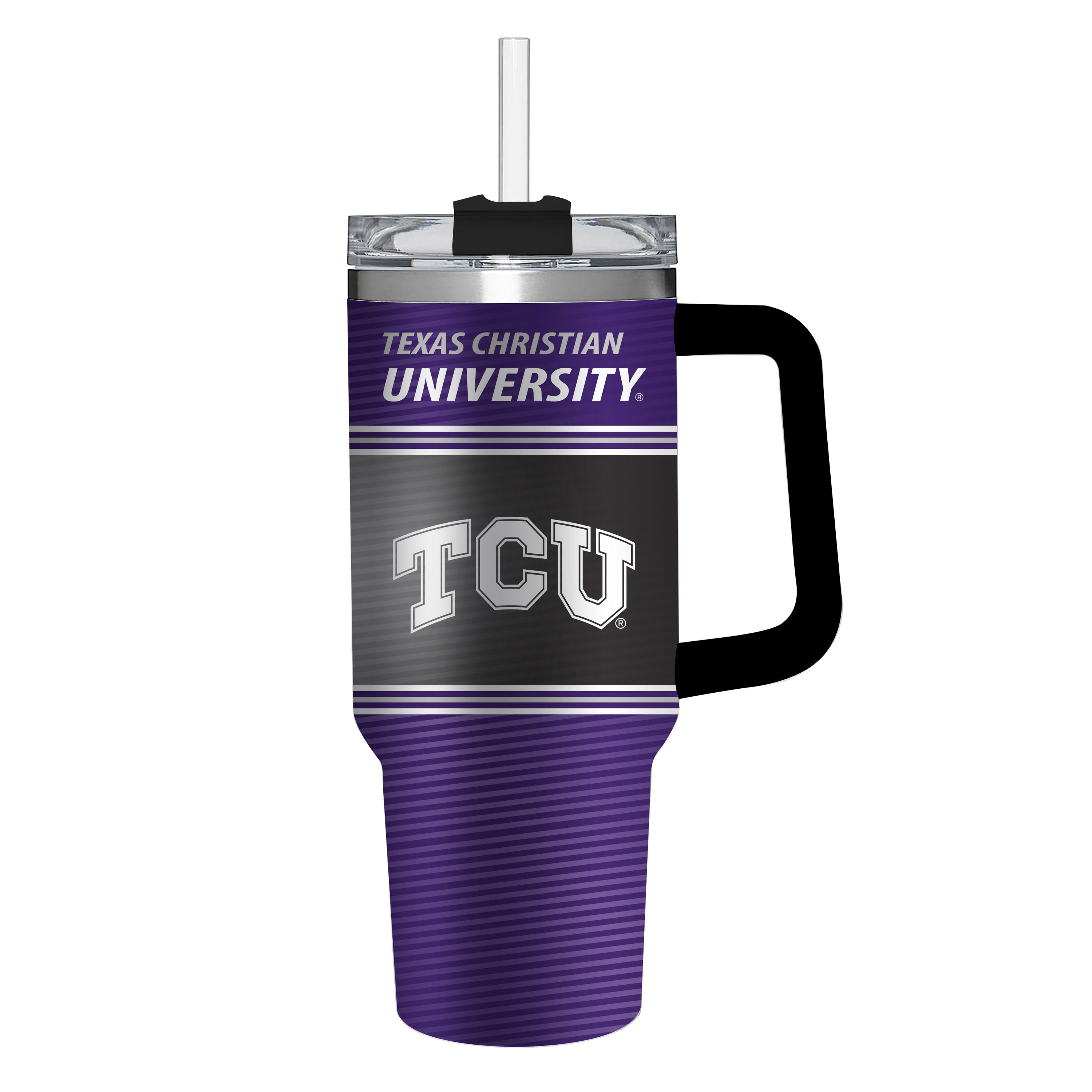 TCU Horned Frogs 40oz. Stainless Steel Canyon Cup with Straw