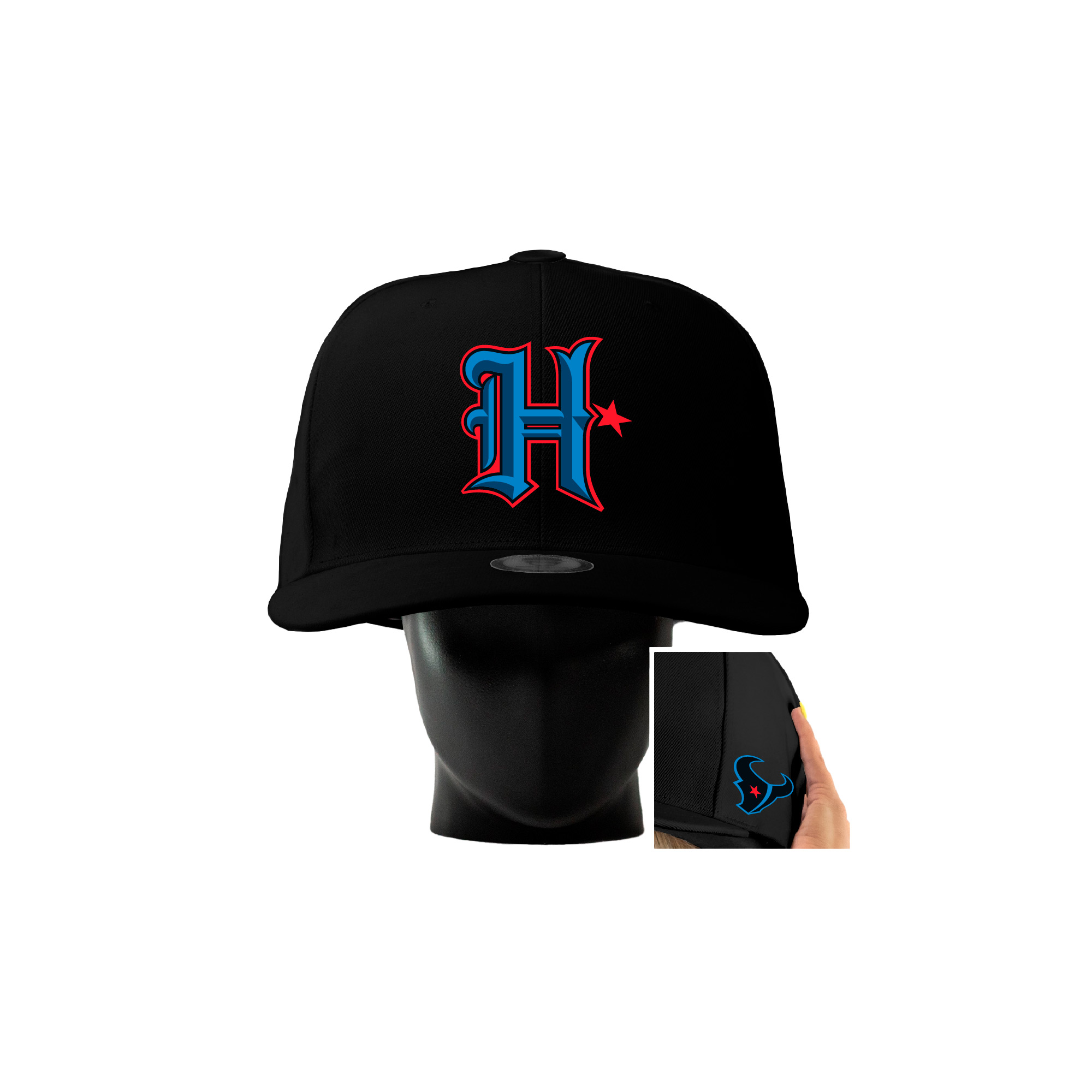 Unisex Noggin Boss  Black Houston Texans Alternate Logo Oversized Hat