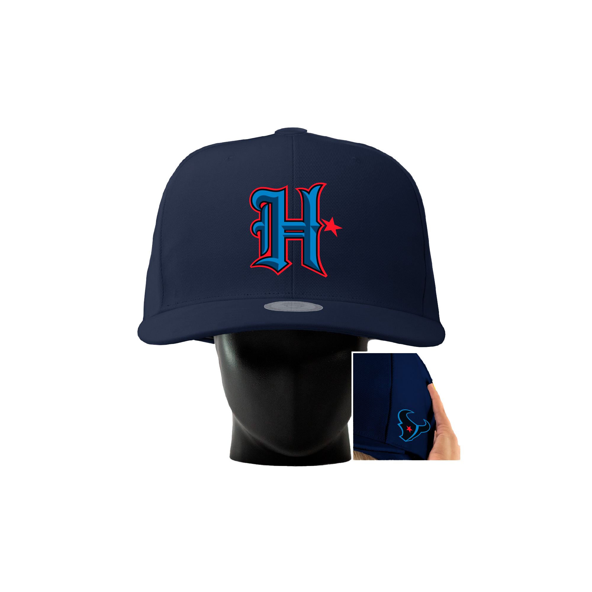 Unisex Noggin Boss  Navy Houston Texans Alternate Logo Oversized Hat
