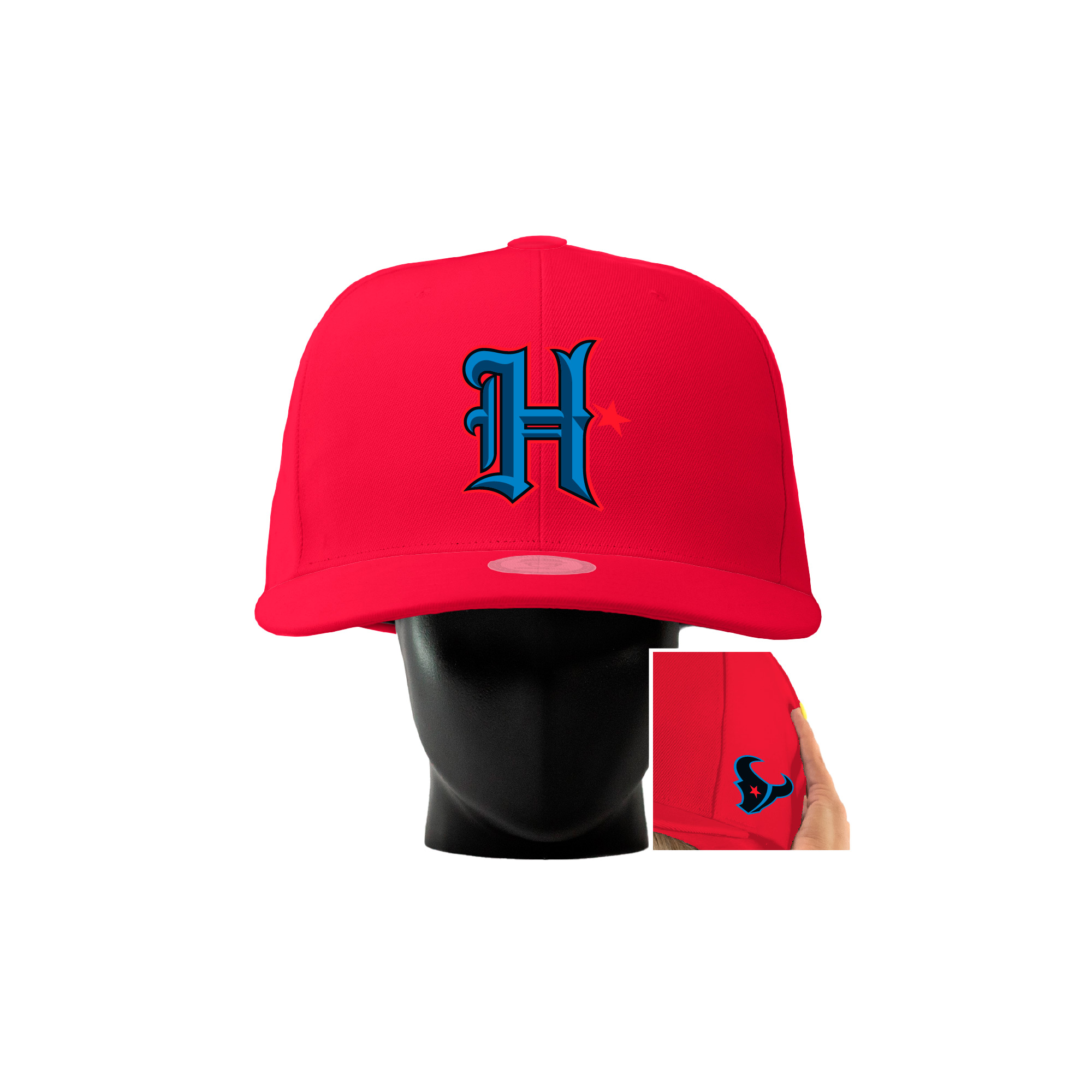 Unisex Noggin Boss  Red Houston Texans Alternate Logo Oversized Hat