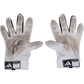Jackson Holliday Baltimore Orioles Autographed Game-Used White/ adidas Batting Gloves from the 2024 MLB Season