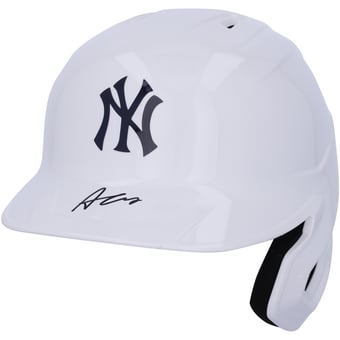 Austin Wells New York Yankees Autographed White Alternate Chrome Rawlings Mach Pro Replica Batting Helmet - Fanatics Exclusive