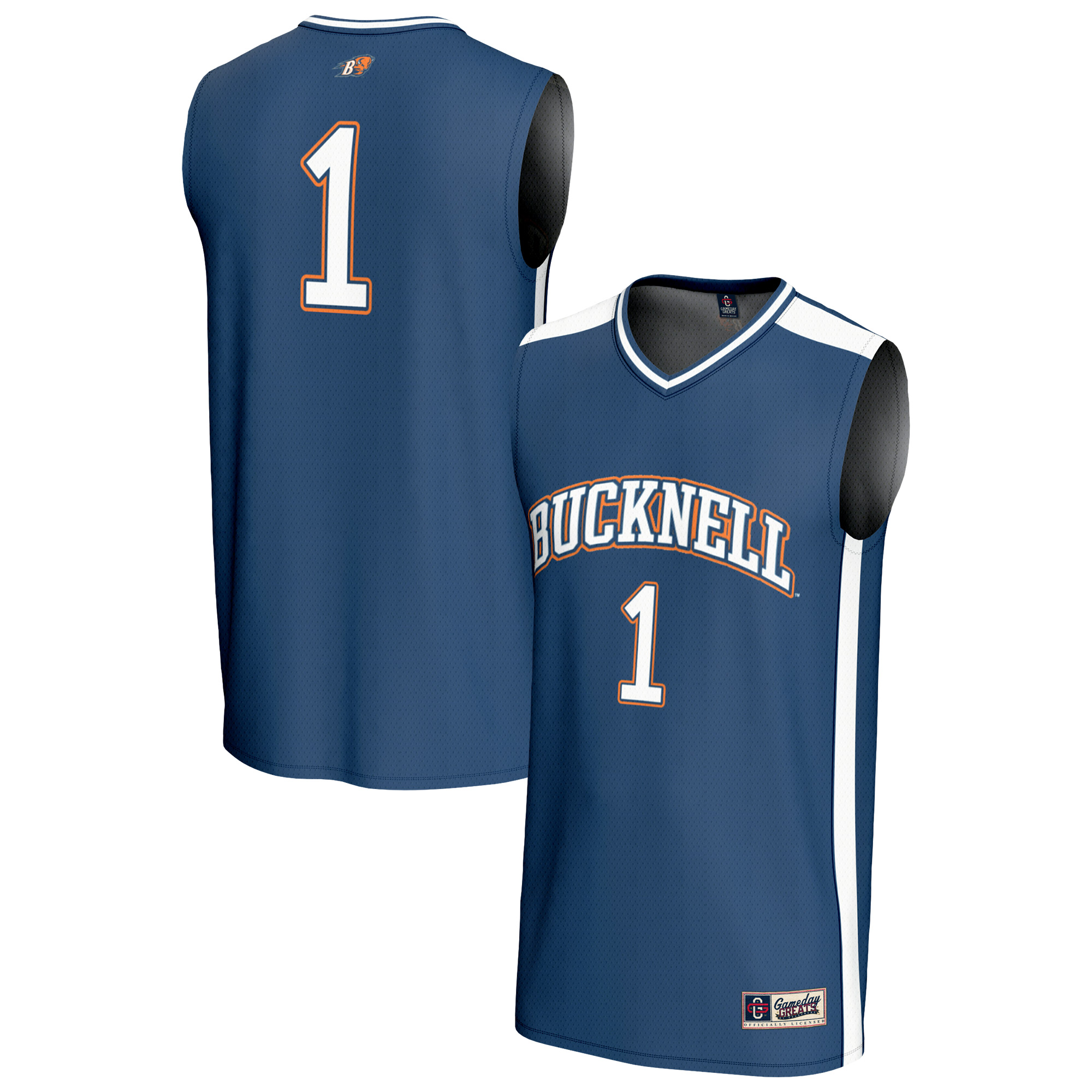 Youth GameDay Greats #1 Blue Bucknell Bison Lightweight Basketball Fashion Jersey