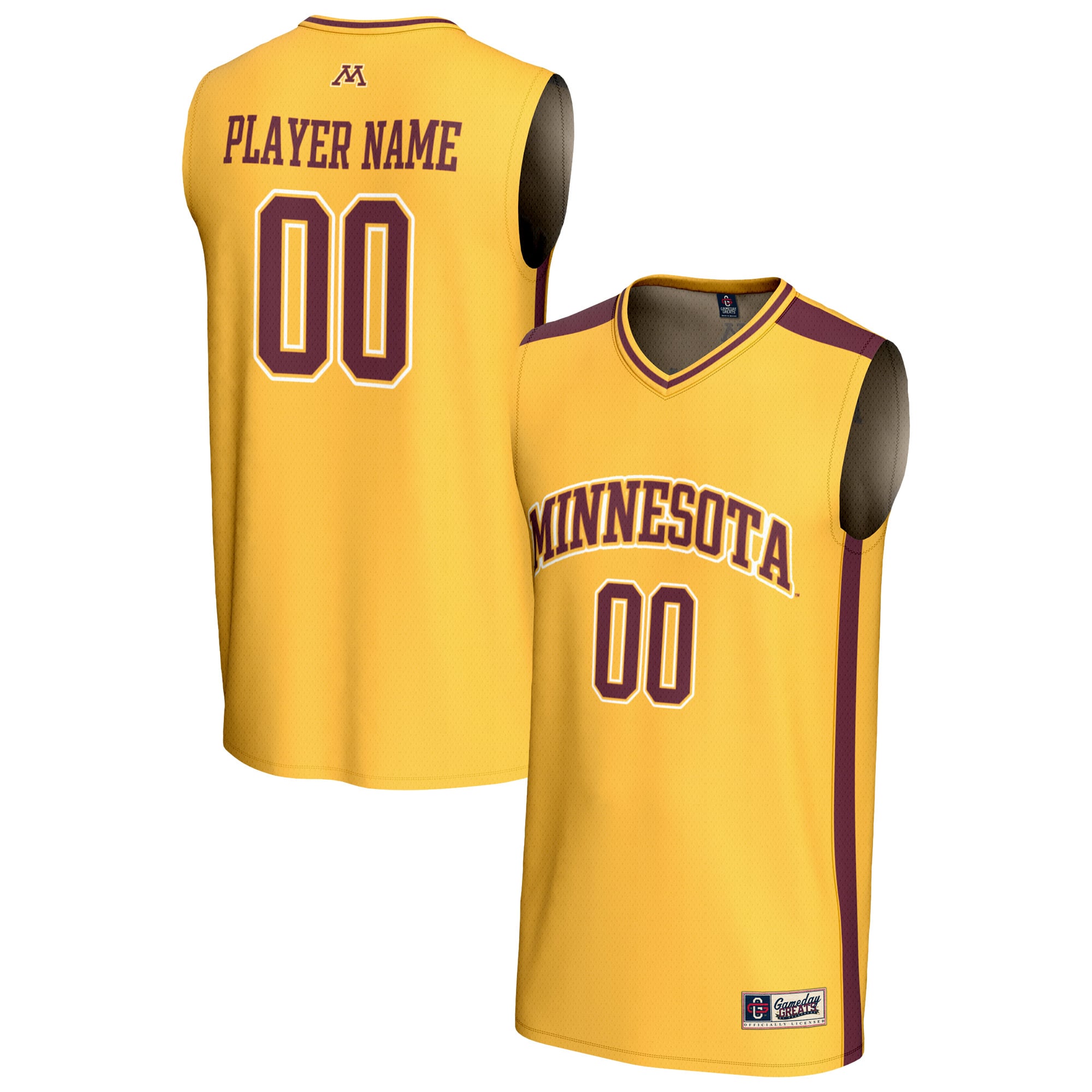 Unisex GameDay Greats  Gold Minnesota Golden Gophers NIL Pick-A-Player Lightweight Women's Basketball Fashion Jersey