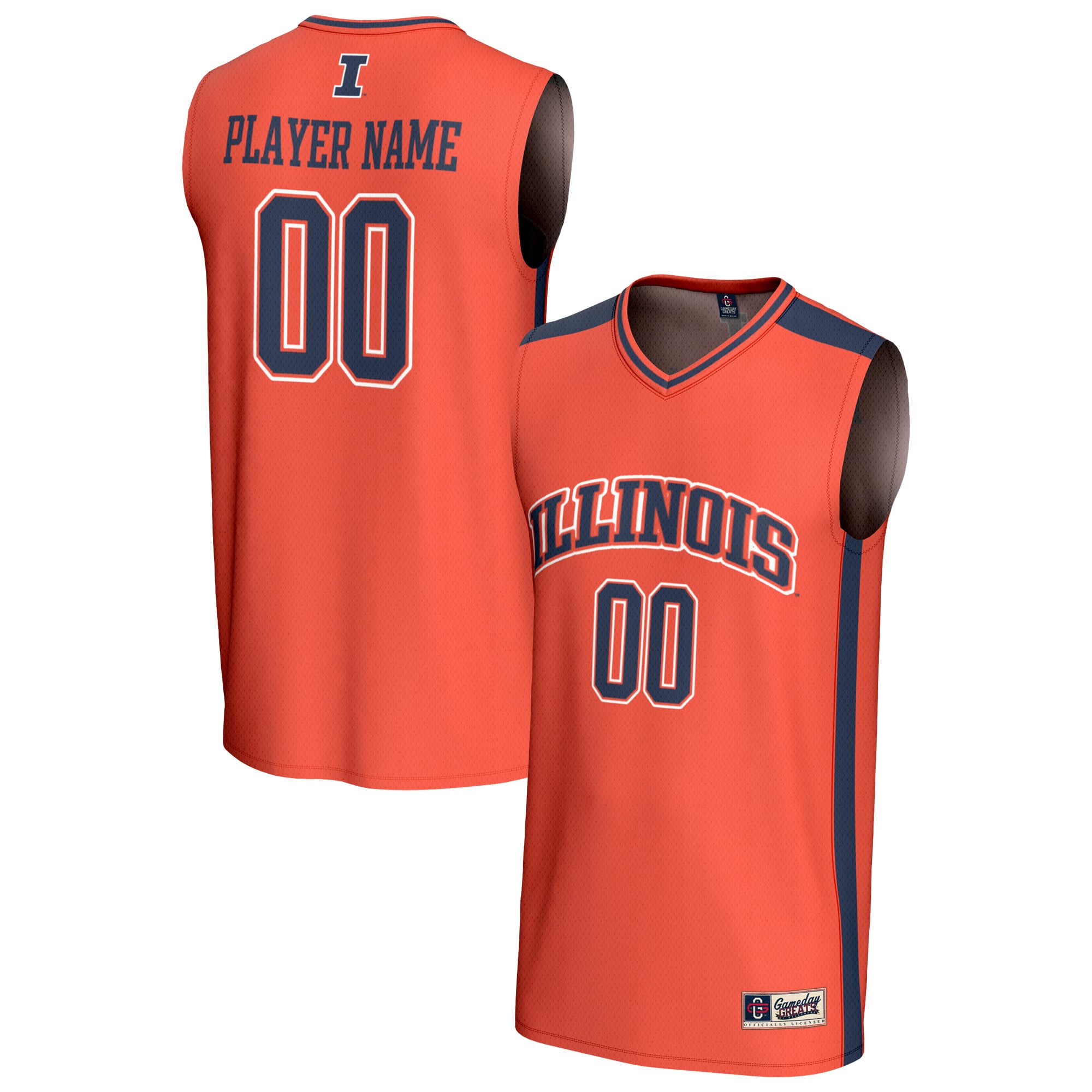 Unisex GameDay Greats  Orange Illinois Fighting Illini NIL Pick-A-Player Lightweight Women's Basketball Fashion Jersey
