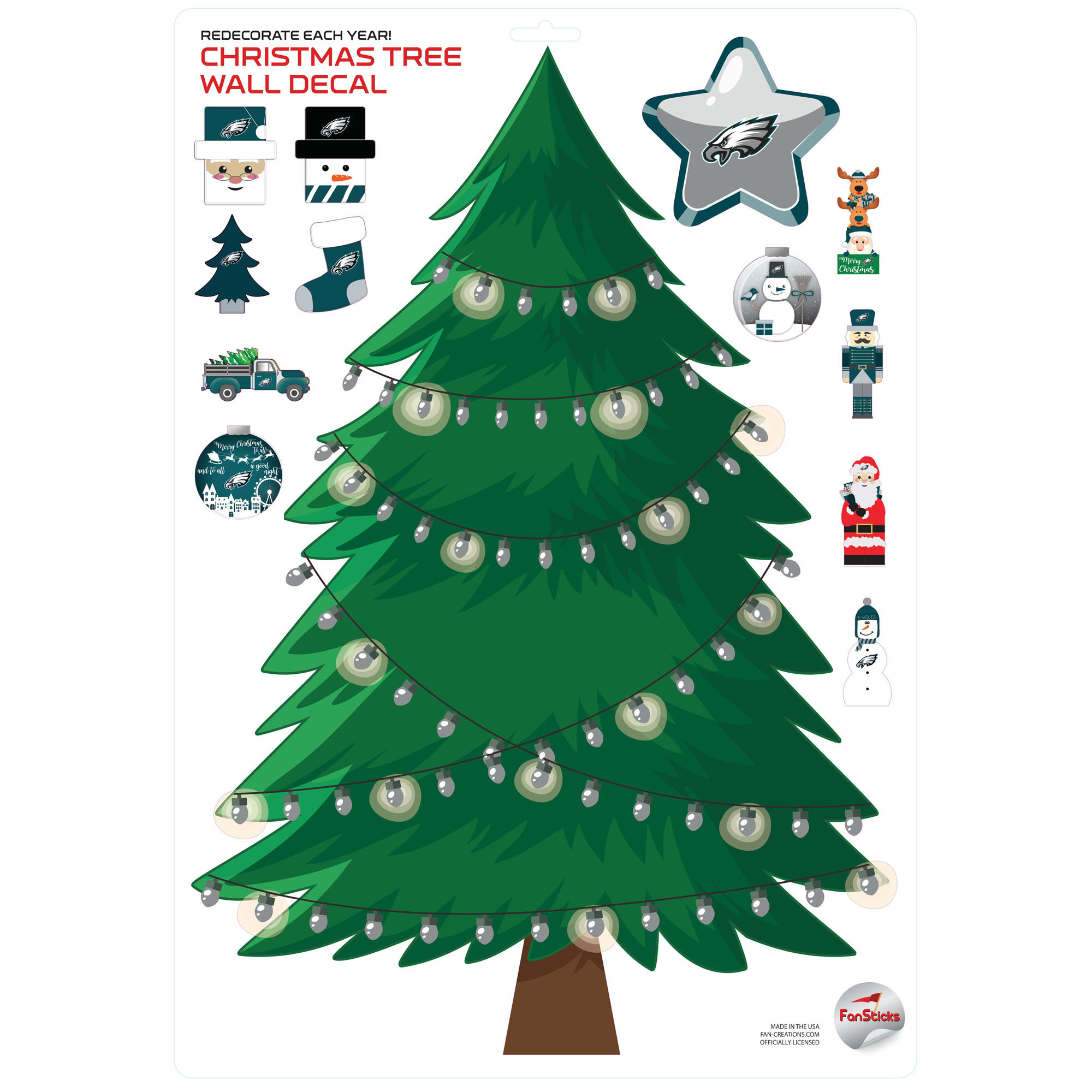 Philadelphia Eagles Holiday Wall Decal